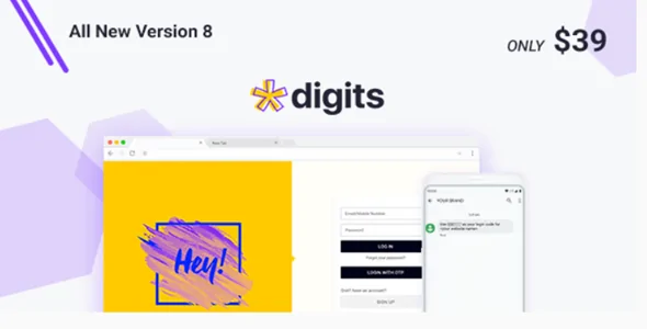 Digits v9.2.1 - WordPress Mobile Number Signup and Login