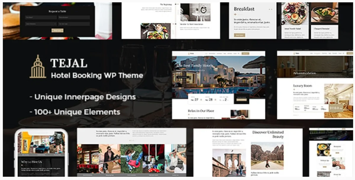Tejal v3.1 - WordPress Hotel Booking Theme