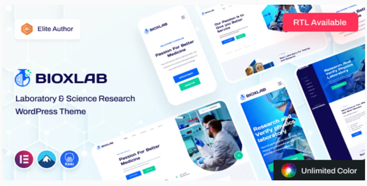 Bioxlab v1.1.4 - Laboratory & Science Research WordPress Theme