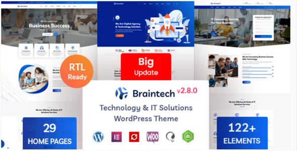 Braintech v2.8.0 - Technology & IT Solutions WordPress Theme