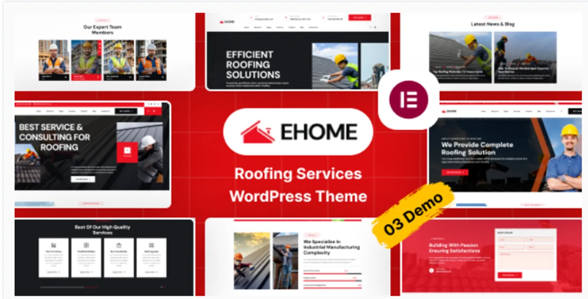 Ehome - Roofing Services WordPress Theme