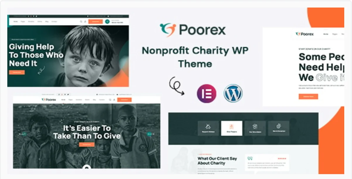 Poorex - Nonprofit Charity WordPress Theme