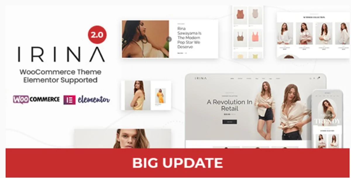 IRINA v2.1.0 - Elementor WooCommerce Theme