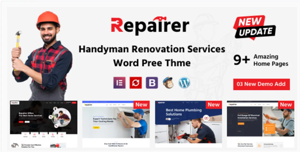 Repairer - Handyman Services WordPress Theme