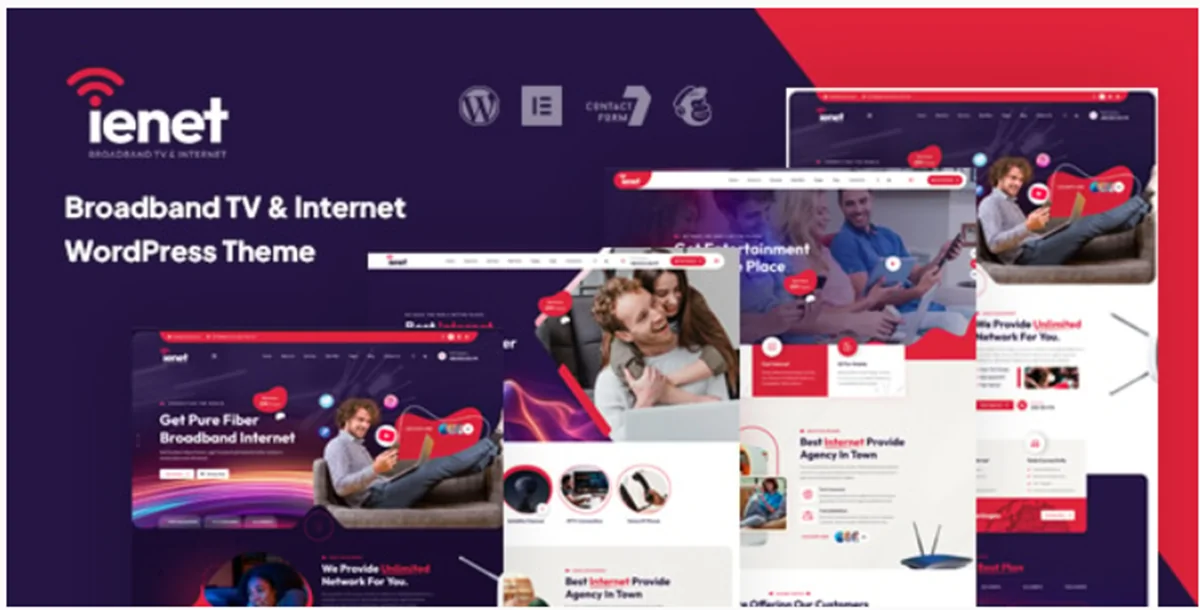 Ienet v1.0.0 - Broadband TV & Internet WordPress Theme