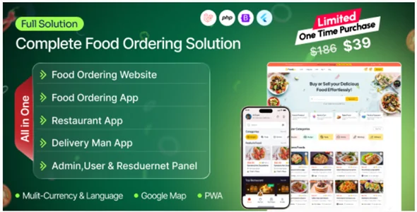 Foodigo v1.0 - Multi Restaurant and Online Food Ordering System Marketplace ( Full Applications )
