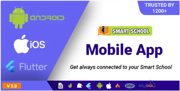 Smart School Mobile App v5.0 - Android, iOS, Flutter App