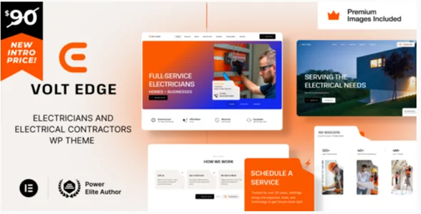 VoltEdge v1.0 – Electrician Electrical Contractor WordPress Theme
