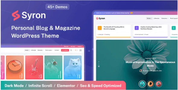 Syron v1.8 - Personal Blog & Magazine WordPress Theme