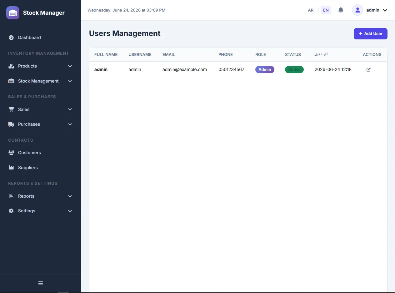 Stock Manager - Inventory Management System