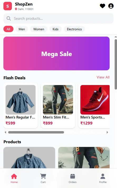 ShopZen – Complete E‑commerce PWA (Flask + SQLite)