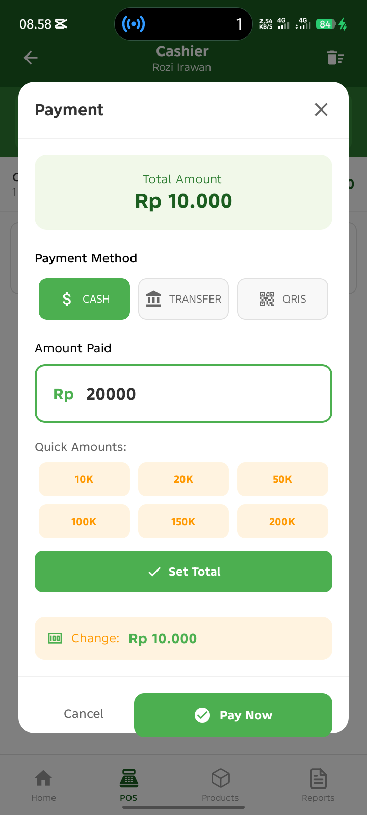 React Native Cashier POS – Barcode Scanner, Cart, Receipt Printing