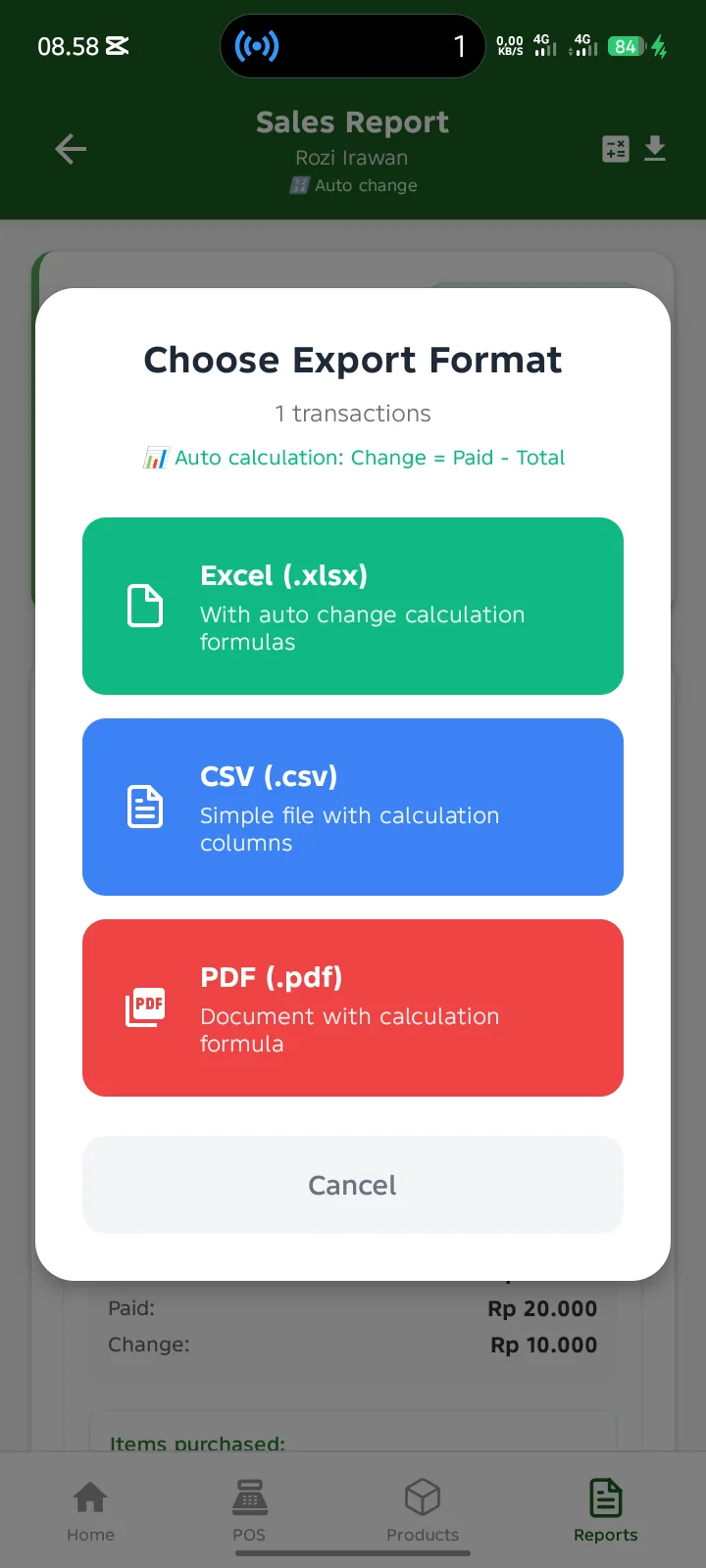 React Native Cashier POS – Barcode Scanner, Cart, Receipt Printing