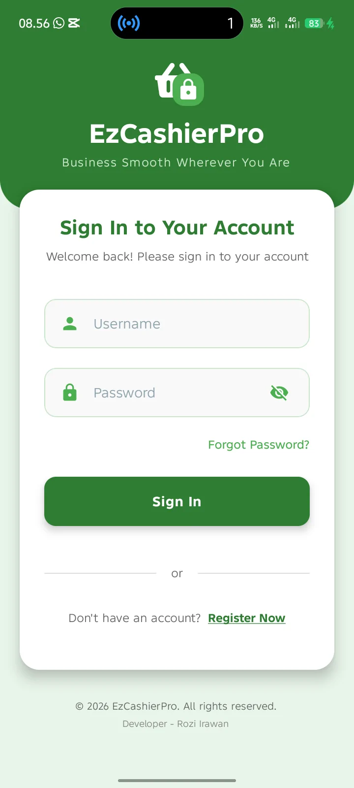 React Native Cashier POS – Barcode Scanner, Cart, Receipt Printing