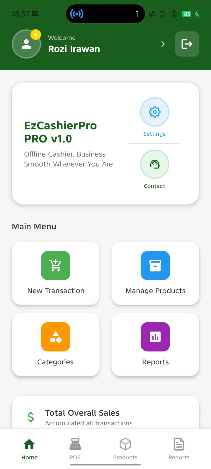 React Native Cashier POS – Barcode Scanner, Cart, Receipt Printing