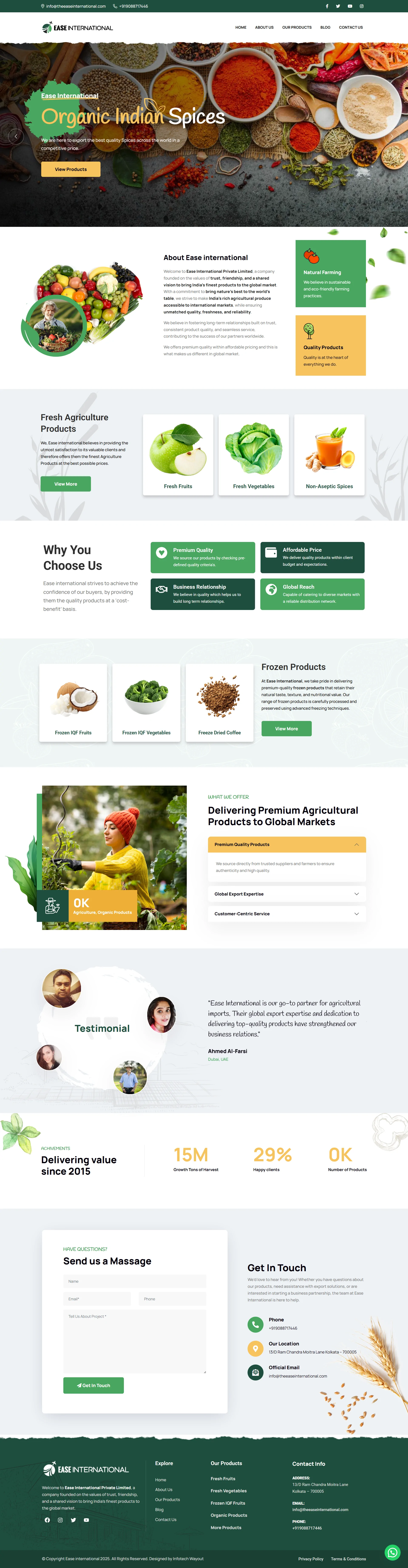 Organic Food Import & Export Readymade WordPress Website