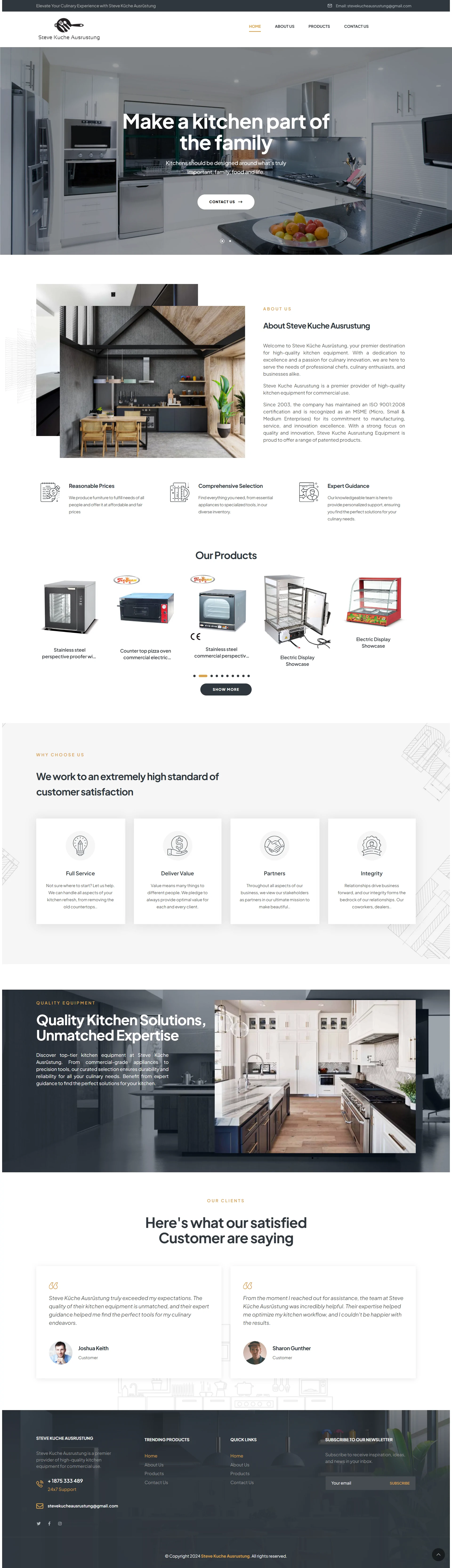 KitchenNest – Ready-Made Kitchen Supplies WordPress Website