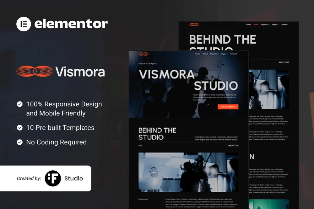 Vismora – Creative Studios Elementor Template Kit