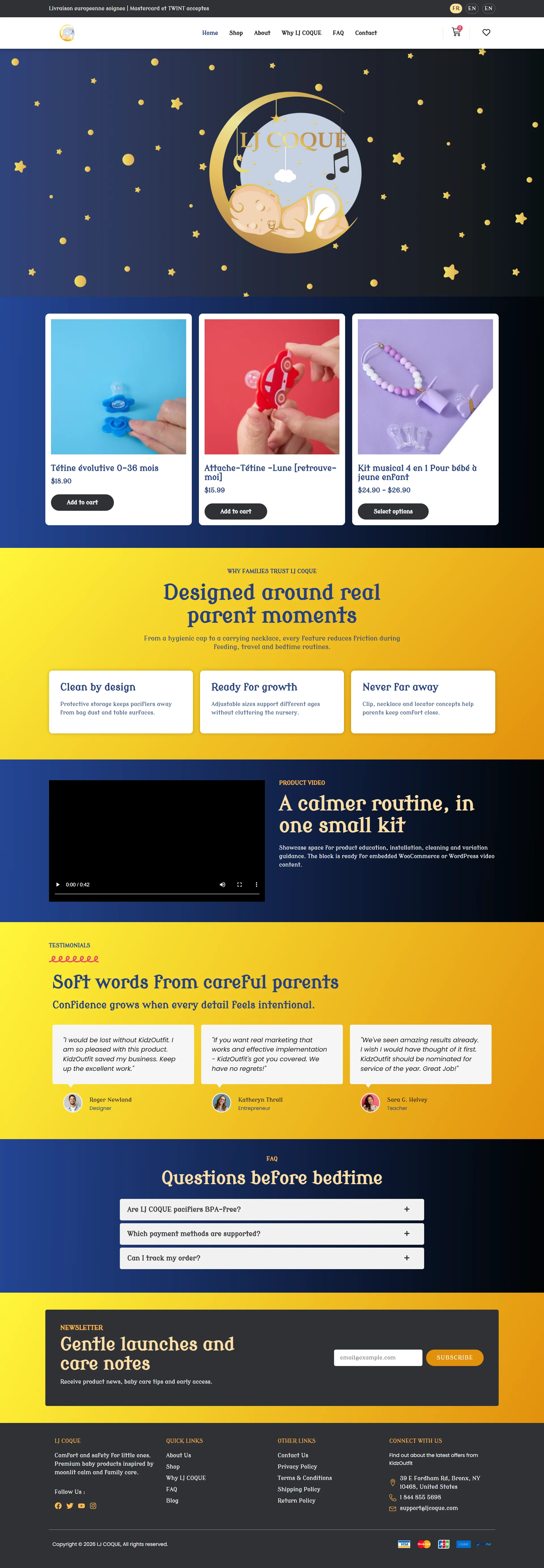 Baby Products WooCommerce WordPress Website Template | Elementor Pro | Kids & Baby Store