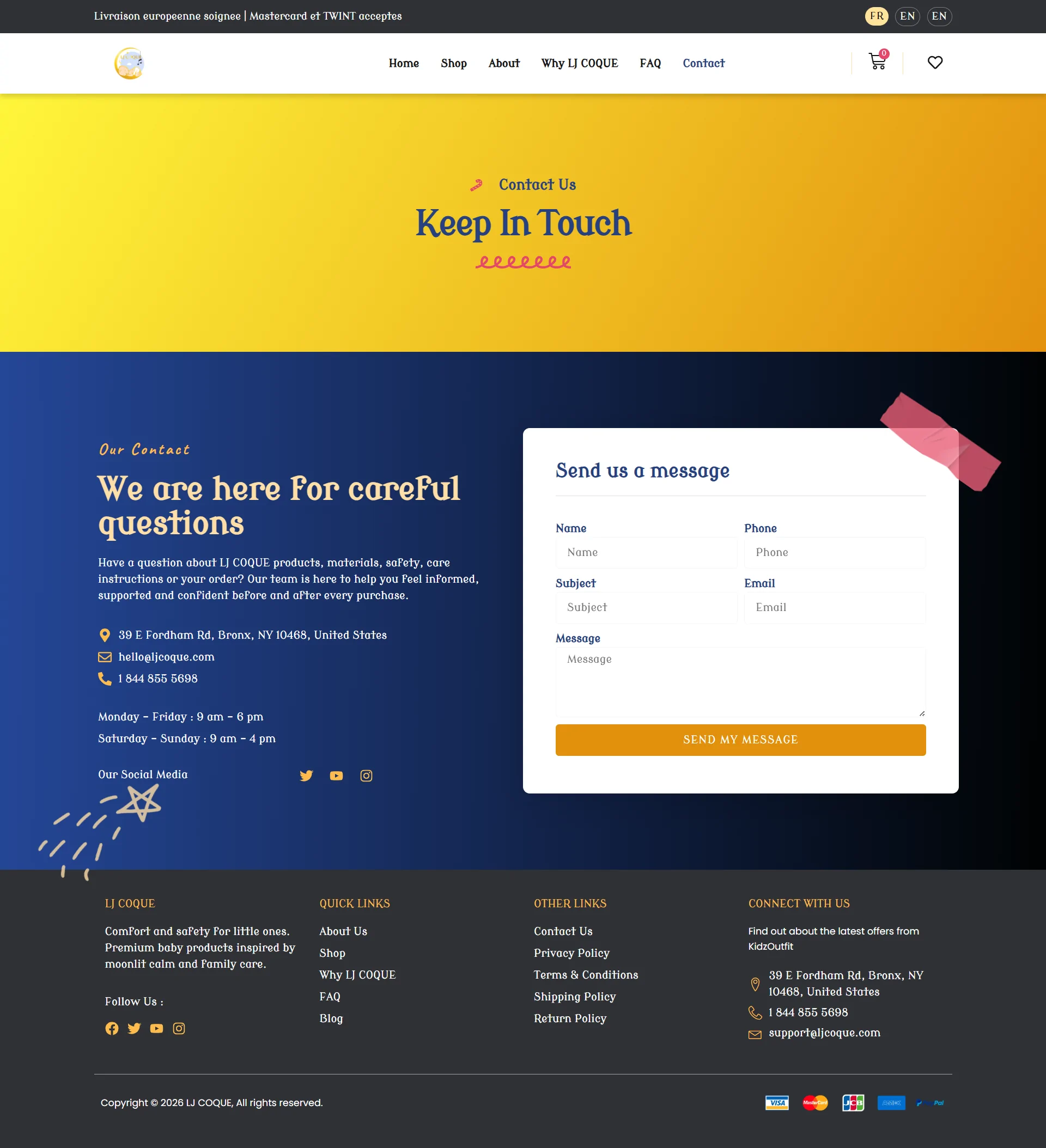 Baby Products WooCommerce WordPress Website Template | Elementor Pro | Kids & Baby Store