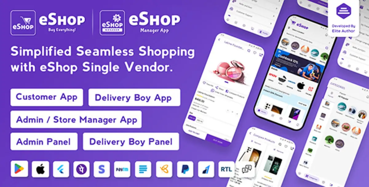 eShop- eCommerce Single Vendor eCommerce App with Flutter