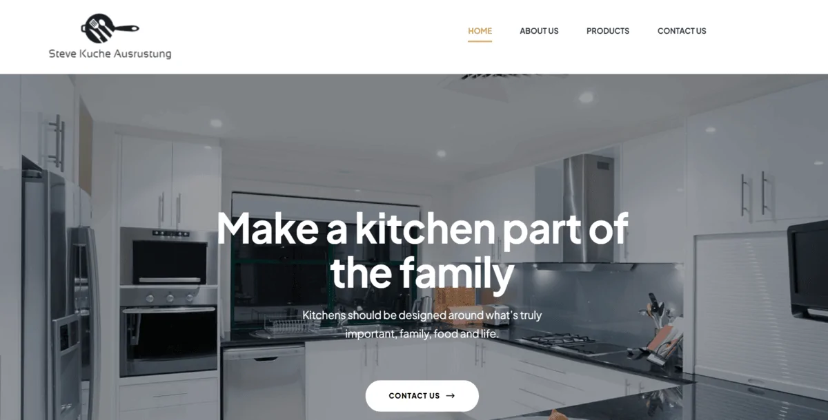 KitchenNest – Ready-Made Kitchen Supplies WordPress Website